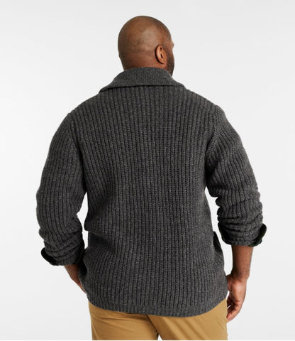 Men's L.L.Bean Classic Ragg Wool Sweater, Cardigan - US 3186