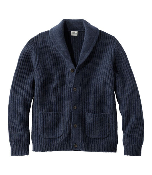 Men's L.L.Bean Classic Ragg Wool Sweater, Cardigan - US 6755