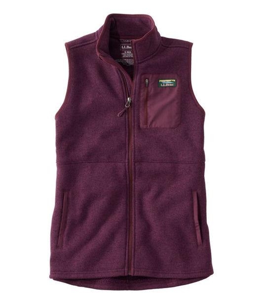 Women's L.L.Bean Sweater Fleece Long Vest - US 8374