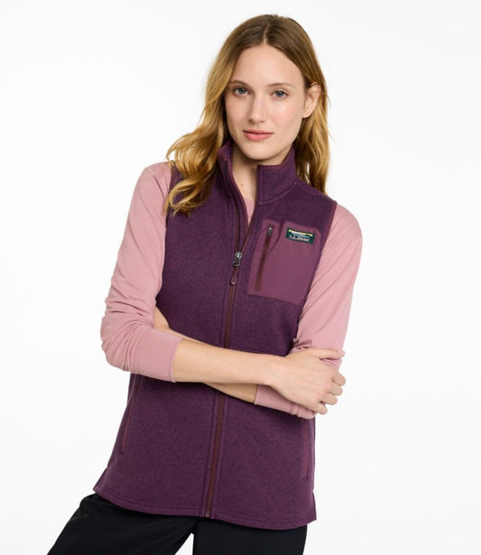 Women's L.L.Bean Sweater Fleece Long Vest - US 8374