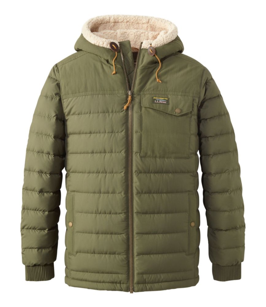 Men's Mountain Classic Down Hooded Jacket, Sherpa-Lined - US 3984