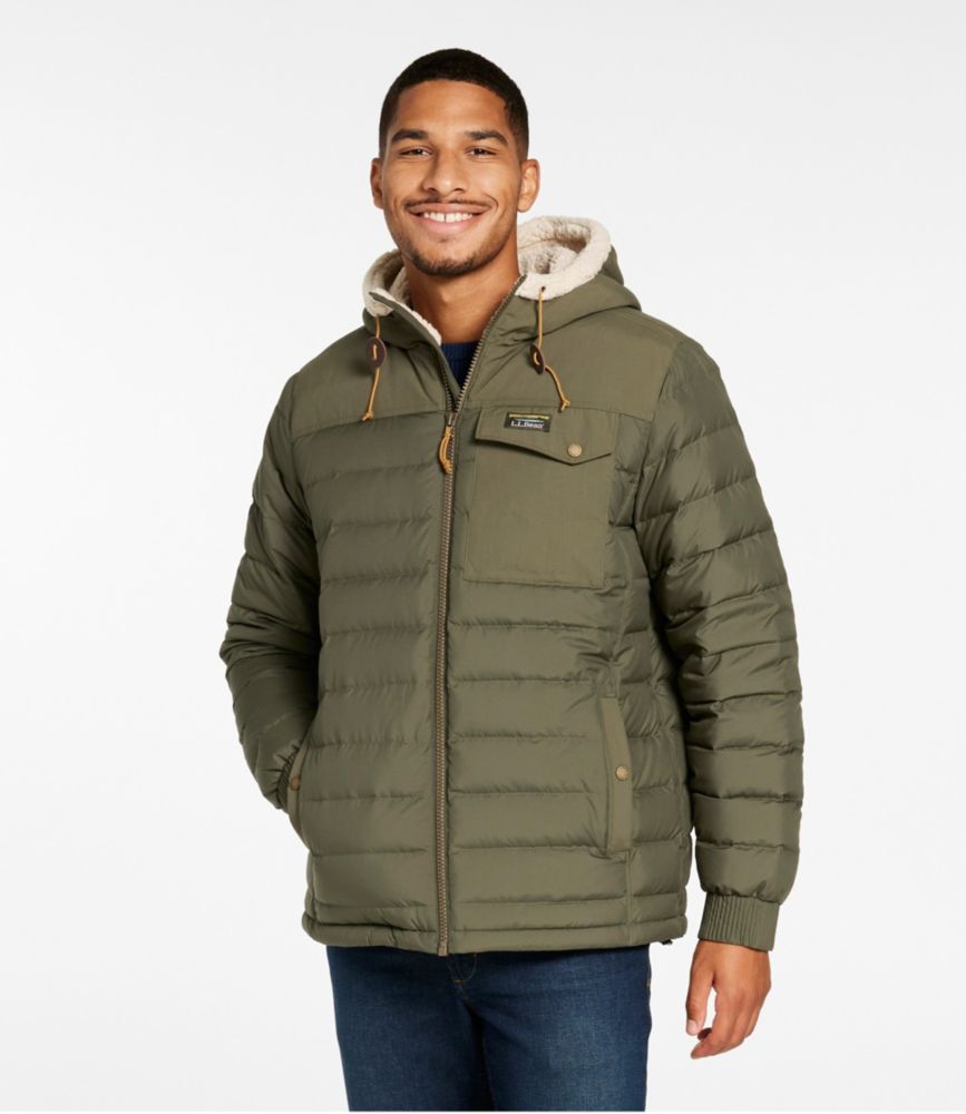 Men's Mountain Classic Down Hooded Jacket, Sherpa-Lined - US 3984