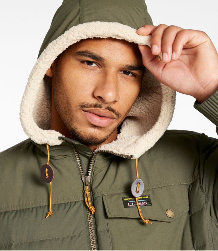 Men's Mountain Classic Down Hooded Jacket, Sherpa-Lined - US 3984