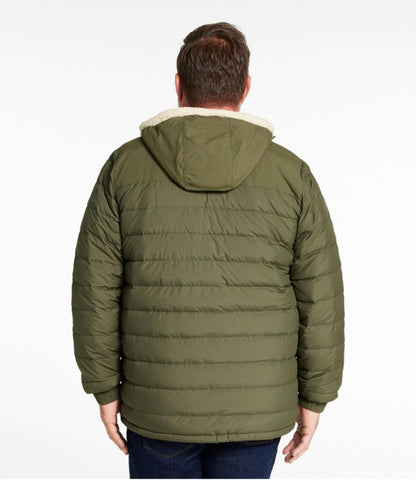 Men's Mountain Classic Down Hooded Jacket, Sherpa-Lined - US 3984