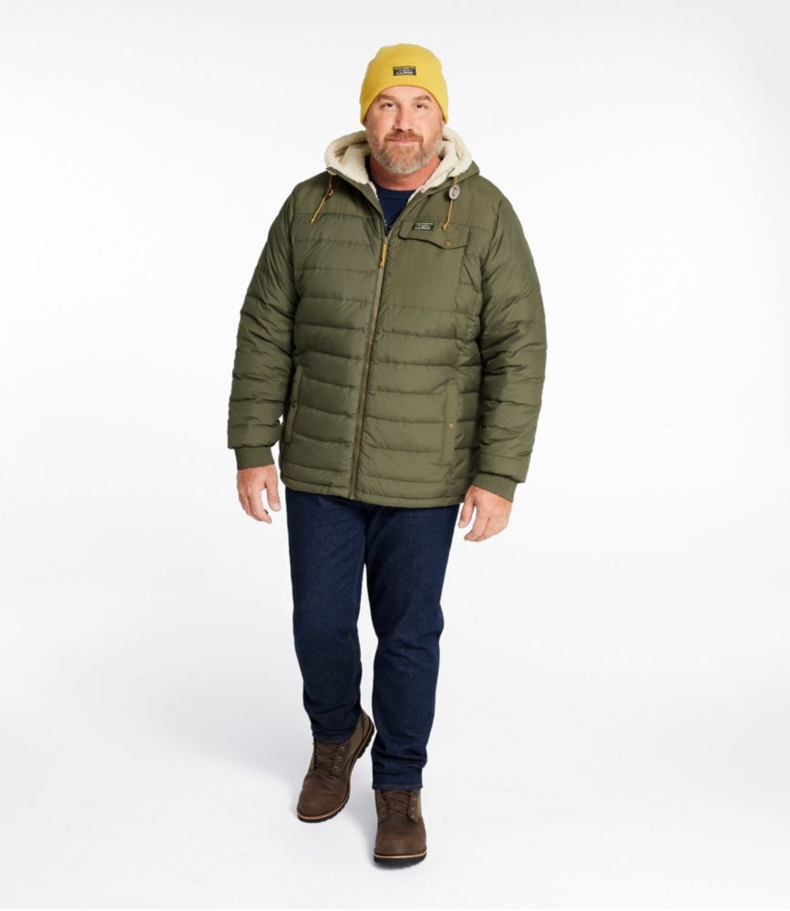 Men's Mountain Classic Down Hooded Jacket, Sherpa-Lined - US 3984