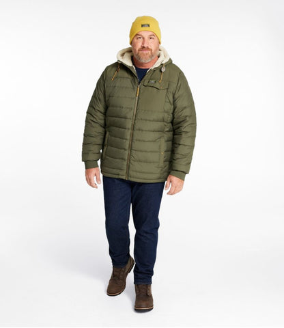 Men's Mountain Classic Down Hooded Jacket, Sherpa-Lined - US 3984