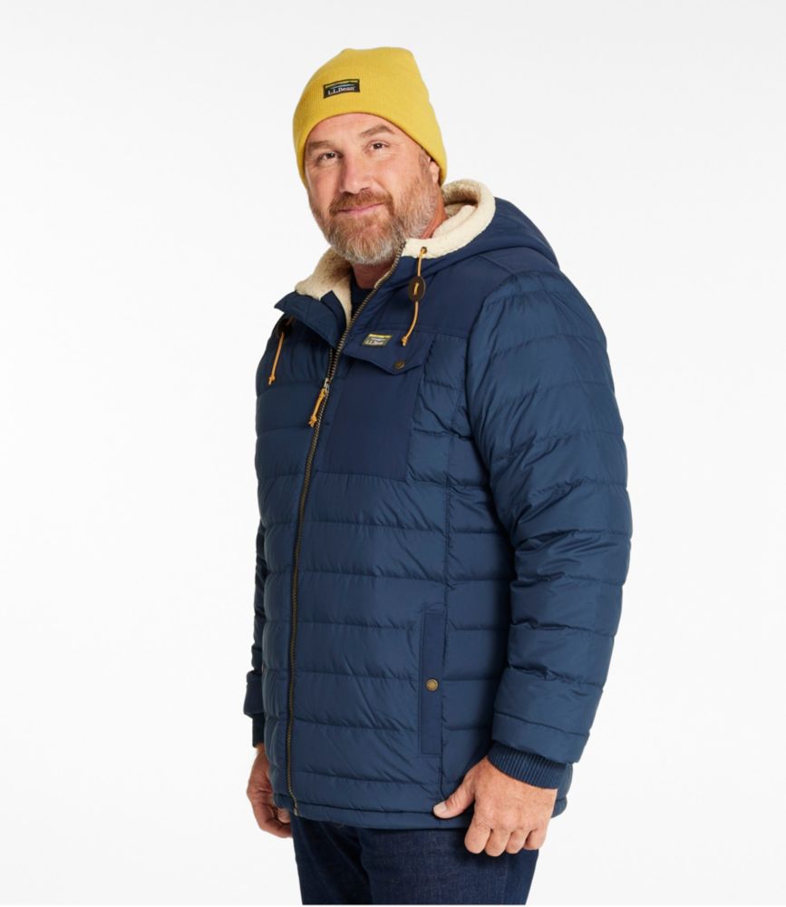 Men's Mountain Classic Down Hooded Jacket, Sherpa-Lined - US 0269