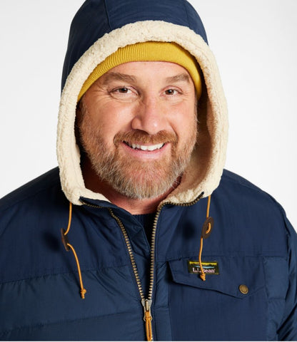 Men's Mountain Classic Down Hooded Jacket, Sherpa-Lined - US 0269