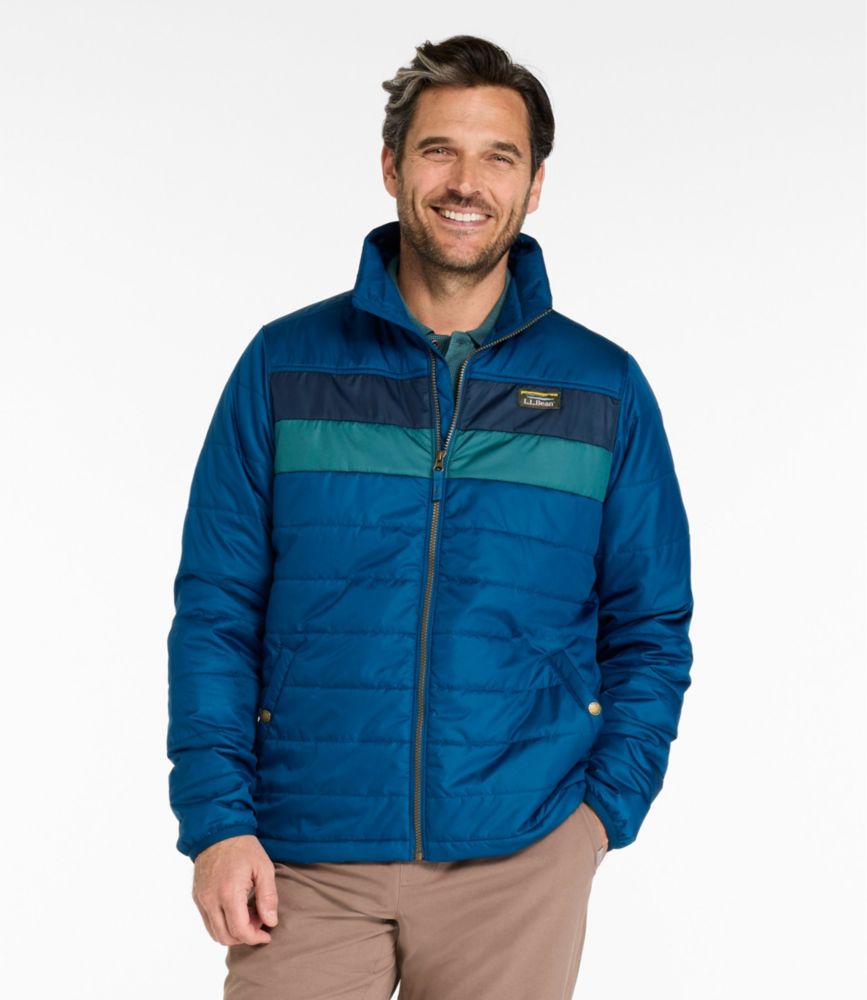 Men's Mountain Classic Puffer Jacket, Colorblock - US 4946