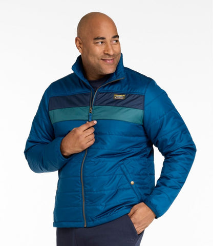Men's Mountain Classic Puffer Jacket, Colorblock - US 4946