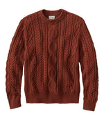 Men's Bean's Heritage Soft Cotton Fisherman Sweater, Crewneck - US 6915