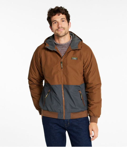 Men's Insulated 3-Season Bomber Hooded Jacket, Colorblock - US 7341
