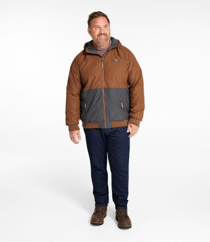 Men's Insulated 3-Season Bomber Hooded Jacket, Colorblock - US 7341