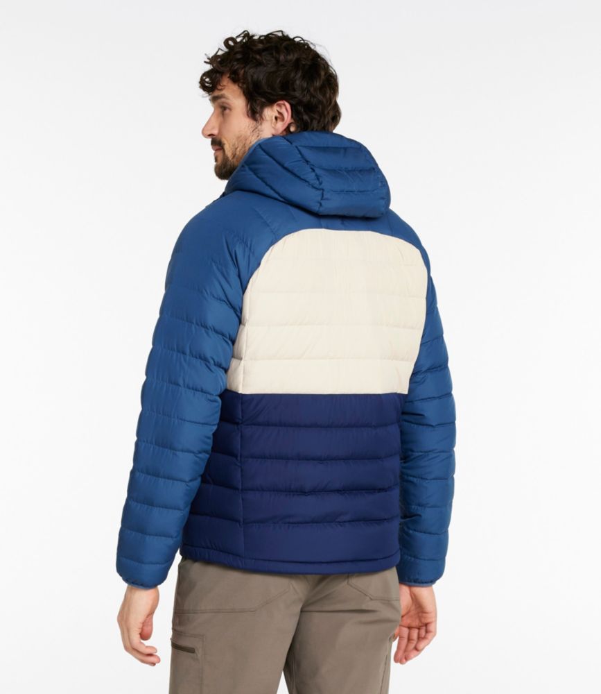 Men's Bean's Down Hooded Jacket, Colorblock - US 2108