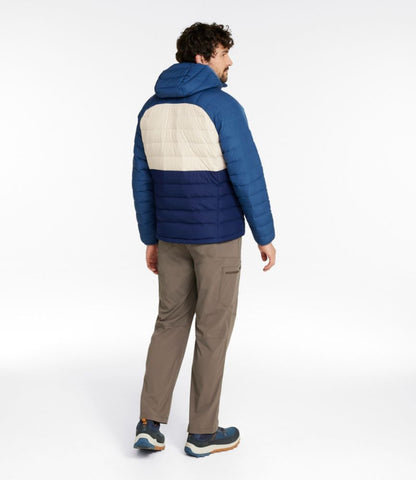 Men's Bean's Down Hooded Jacket, Colorblock - US 2108