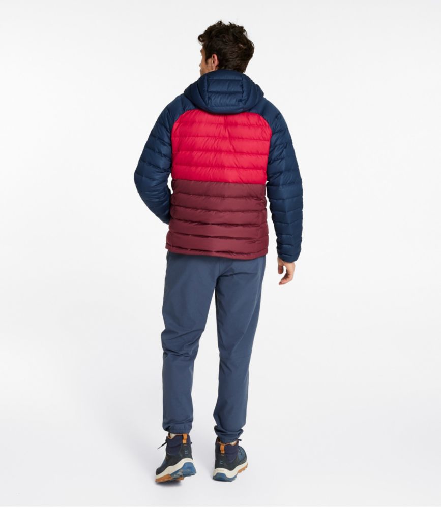 Men's Bean's Down Hooded Jacket, Colorblock - US 9640