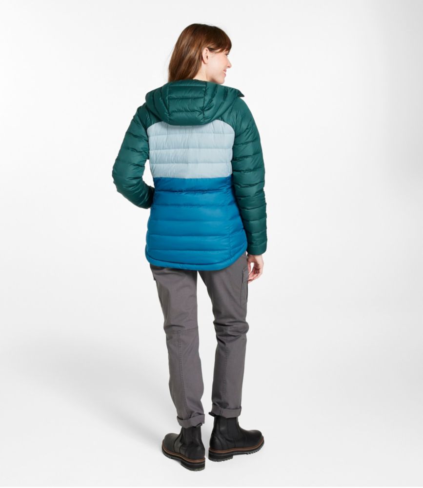 Women's Bean's Down Hooded Jacket, Colorblock - US 1119