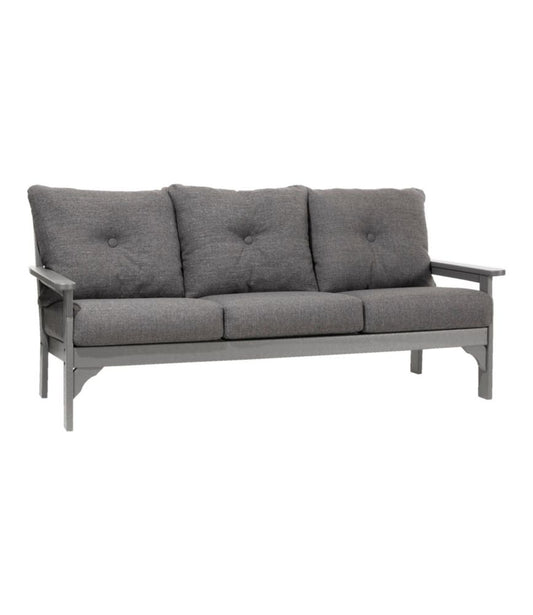All-Weather Patio Sofa with Textured Cushion, Slate Gray - US 6868