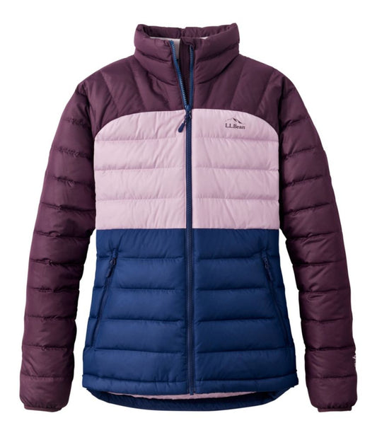 Women's Bean's Down Jacket, Colorblock - US 3470