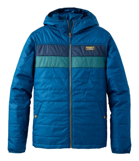 Men's Mountain Classic Puffer Hooded Jacket, Colorblock - US 0160