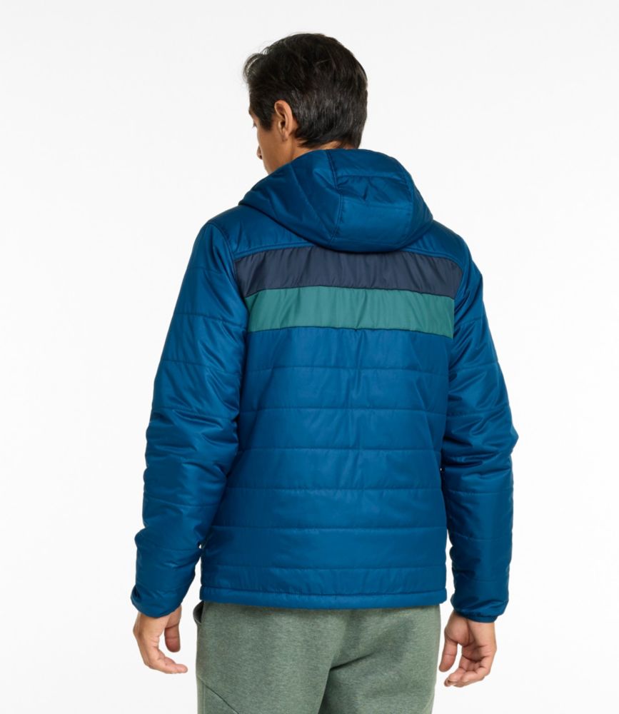 Men's Mountain Classic Puffer Hooded Jacket, Colorblock - US 0160