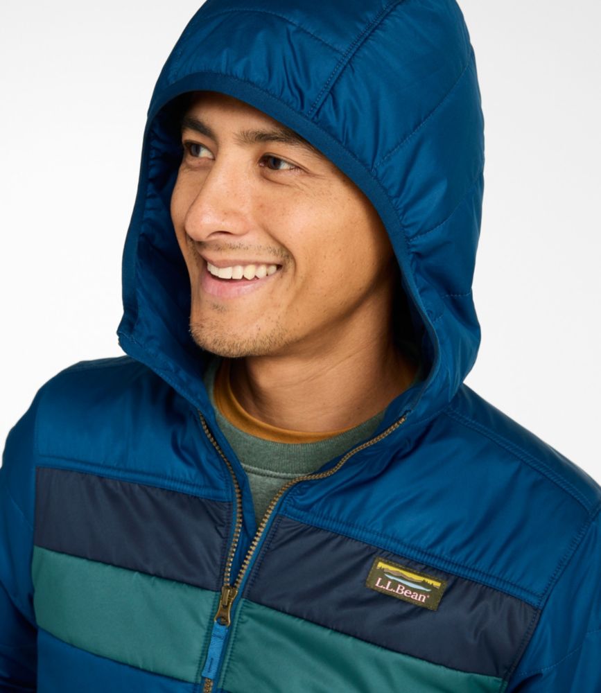 Men's Mountain Classic Puffer Hooded Jacket, Colorblock - US 0160
