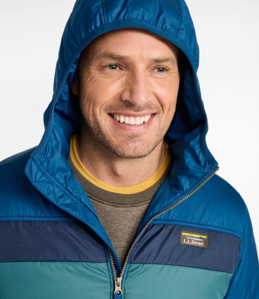 Men's Mountain Classic Puffer Hooded Jacket, Colorblock - US 0160