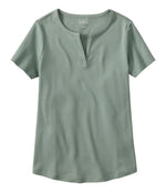 Women's L.L.Bean Tee, Short-Sleeve Notch-Neck - US 2363