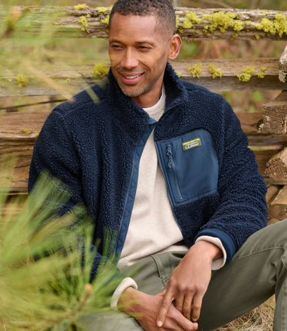 Men's Bean's Sherpa Fleece Jacket - US 3592