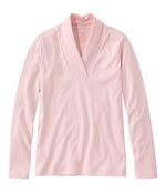 Women's Pima Cotton Tee, Shawl Long-Sleeve - US 3646