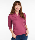 Women's Pima Cotton Tee, Shawl Long-Sleeve - US 0113