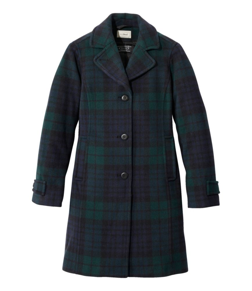 Women's Classic Lambswool Polo Coat, Three-Quarter, Pattern - US 1505
