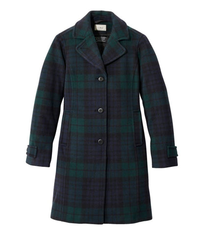 Women's Classic Lambswool Polo Coat, Three-Quarter, Pattern - US 1505