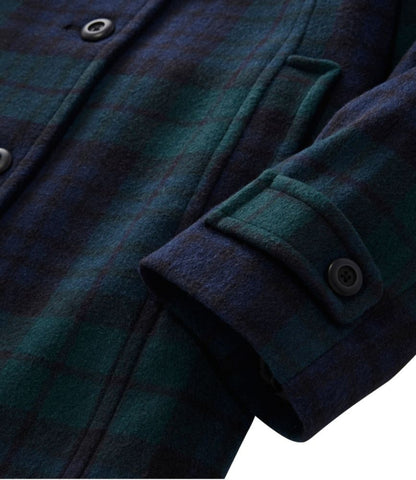 Women's Classic Lambswool Polo Coat, Three-Quarter, Pattern - US 1505