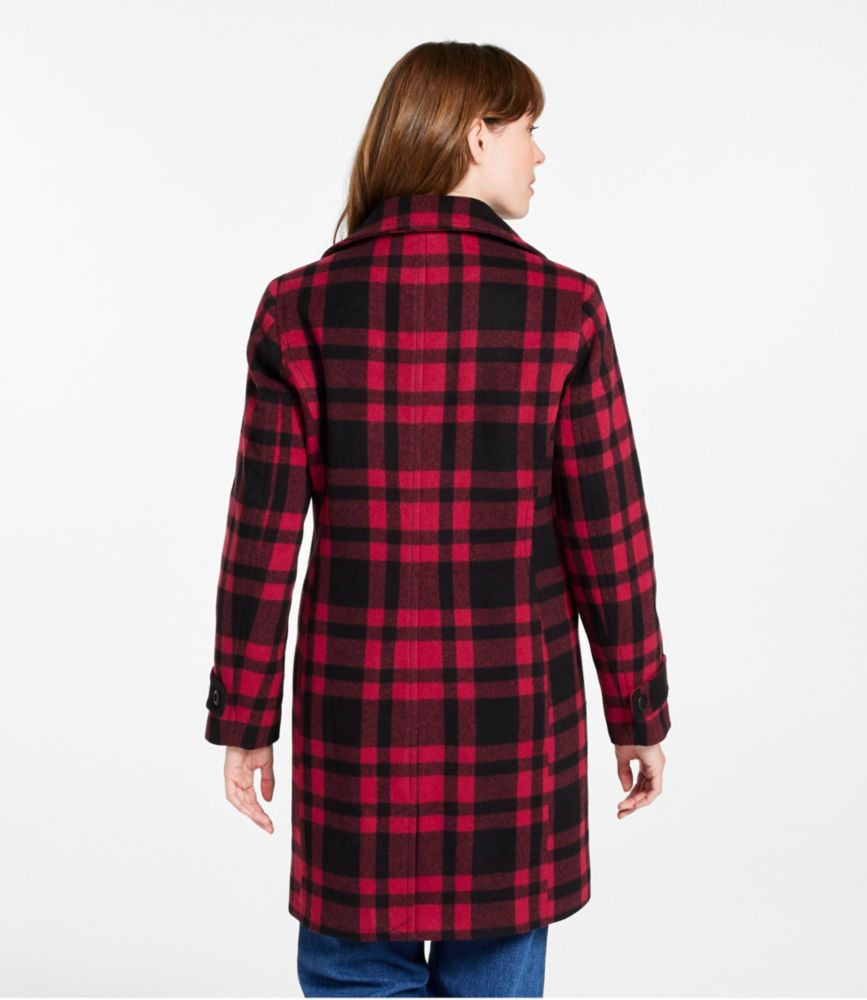 Women's Classic Lambswool Polo Coat, Three-Quarter, Pattern - US 9809