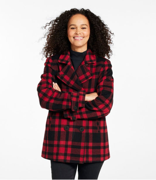 Women's Classic Lambswool Peacoat, Pattern - US 9223