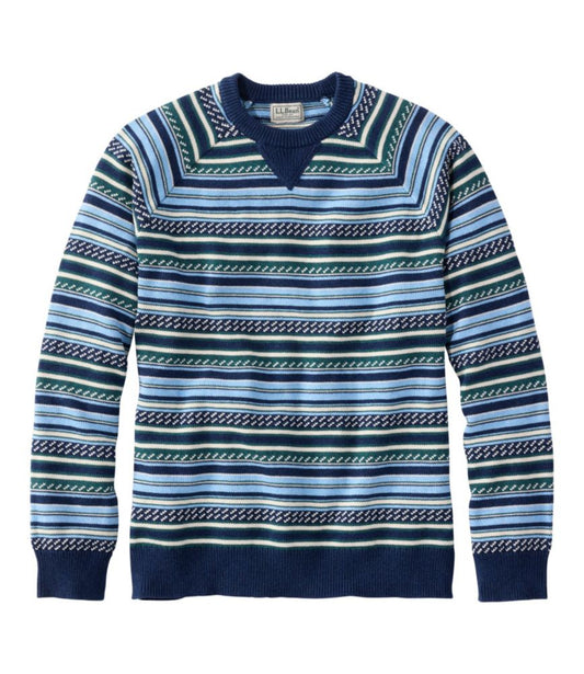Men's Wicked Soft Cotton/Cashmere Sweater, Crewneck, Pattern - US 6359