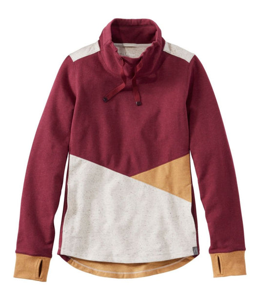 Women's L.L.Bean Cozy Mixed-Knit Pullover, Colorblock - US 0333