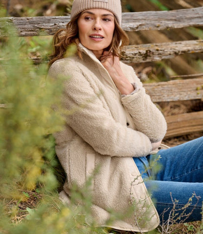 Women's Bean's Sherpa Fleece Coat - US 6386