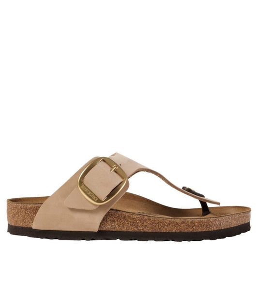 Women's Birkenstock Big Buckle Gizeh Sandals, Nubuck - US 0980