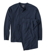 Men's Bean's Cotton Knit Pajamas, Henley PJ Set - US 3110