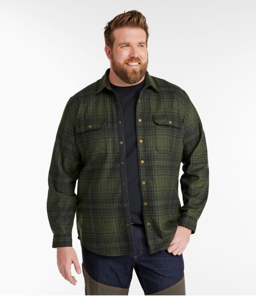 Men's Maine Guide Lightweight Wool Field Shirt, Plaid - US 5154