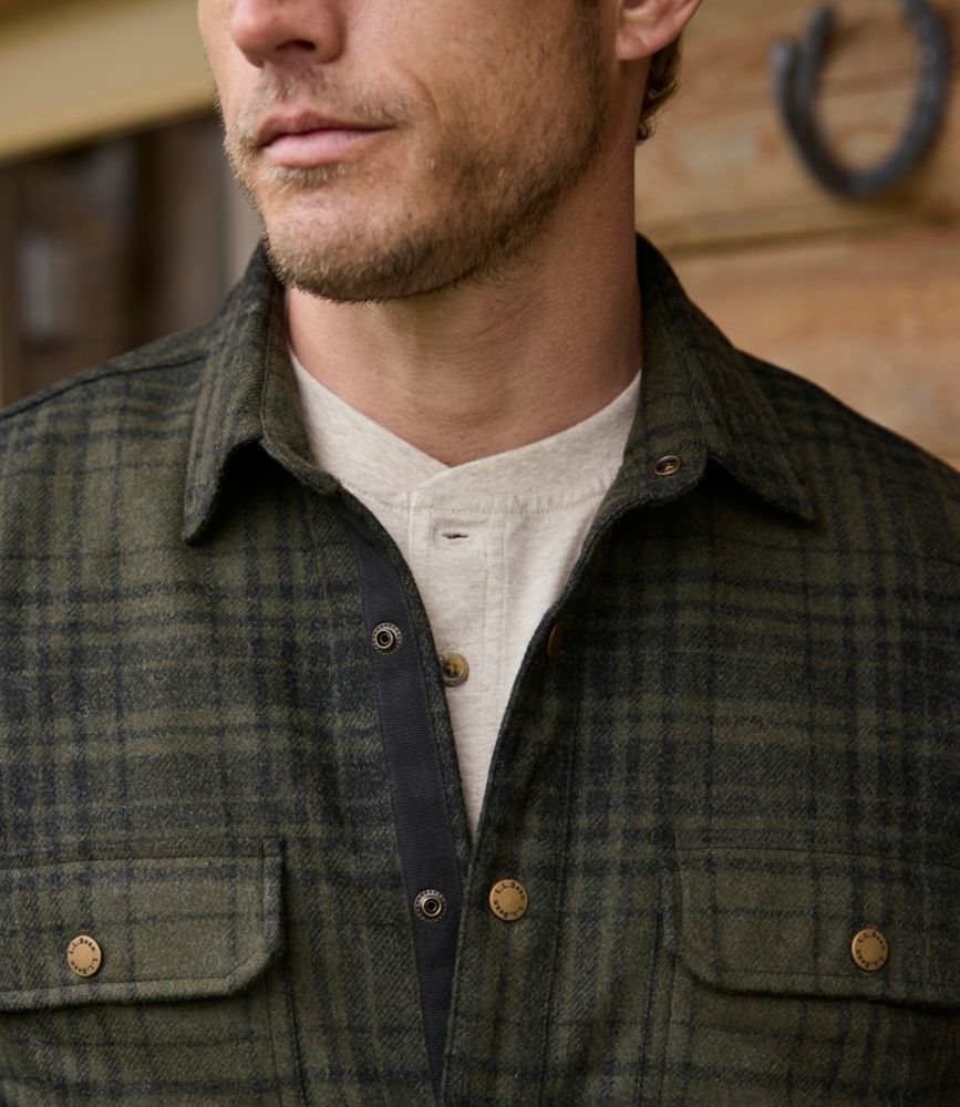 Men's Maine Guide Lightweight Wool Field Shirt, Plaid - US 5154