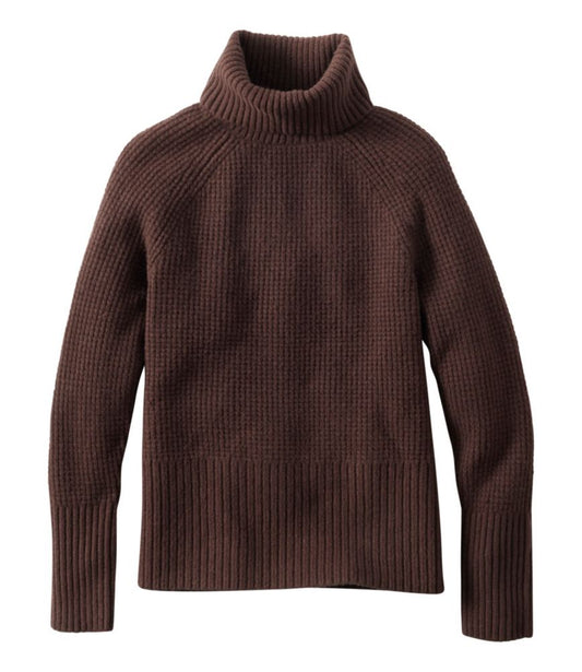 Women's SuperSoft Waffle Sweater, Turtleneck - US 1844
