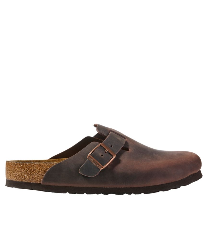 Men's Birkenstock Soft Footbed Boston Clogs, Leather - US 5389