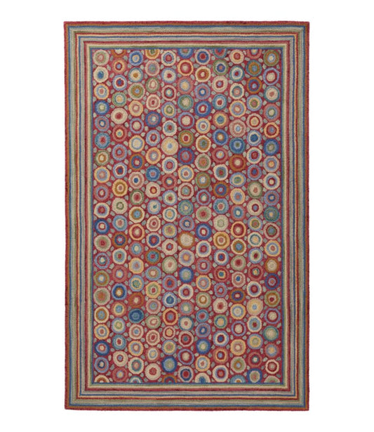 Bean's Wool Hooked Rug, Coins - US 3076