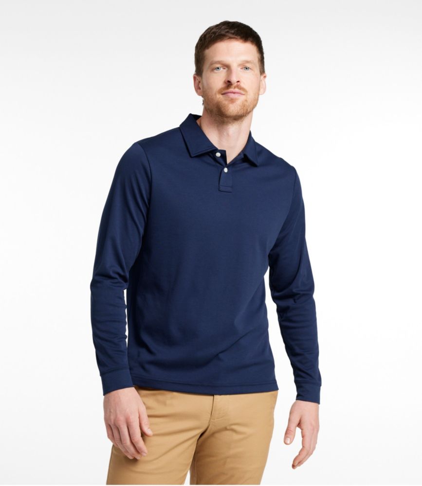 Men's Comfort Stretch Performance® Polo, Long-Sleeve, Slightly Fitted - US 3776