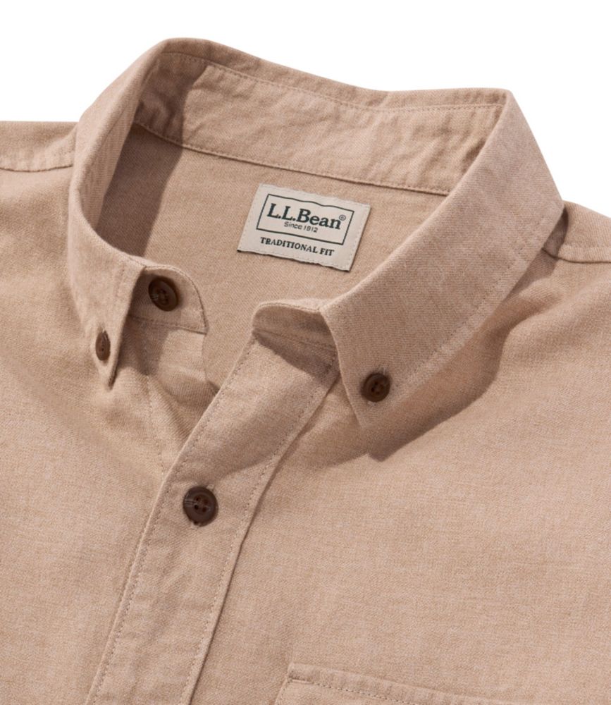 Men's Brushed Jaspé Twill Shirt, Traditional Untucked Fit - US 9399