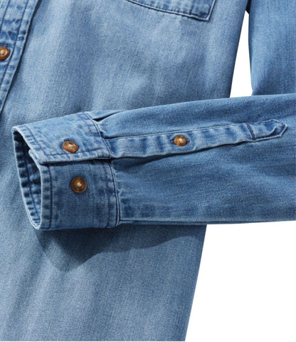 Women's L.L. Bean Heritage Washed Denim Shirt Dress - US 5047