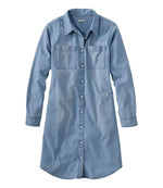 Women's L.L. Bean Heritage Washed Denim Shirt Dress - US 4442